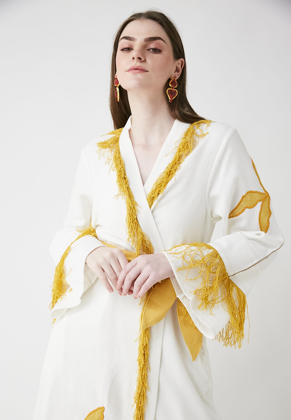 Horizon Long White Kimono