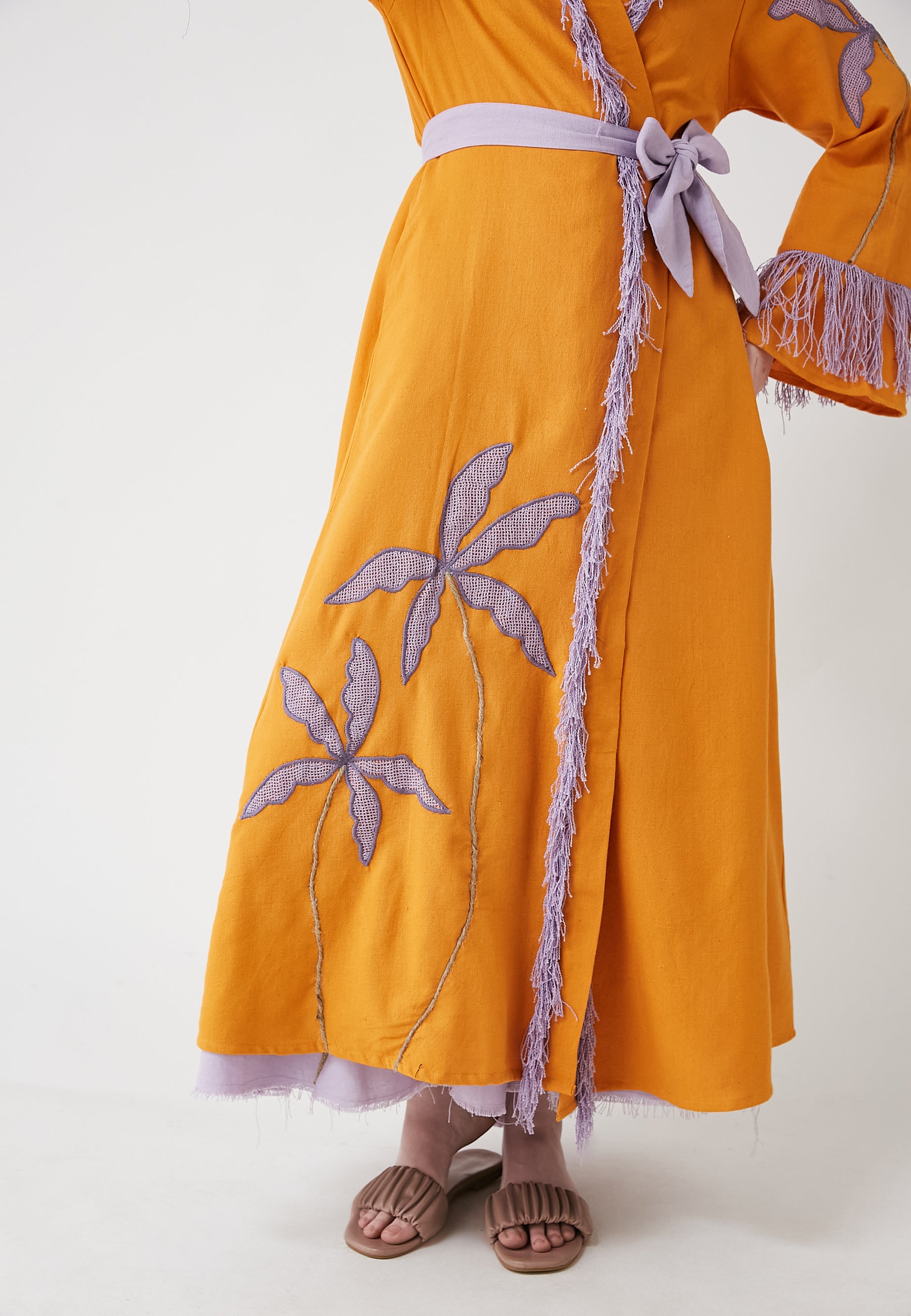 Kimono naranja largo Horizon