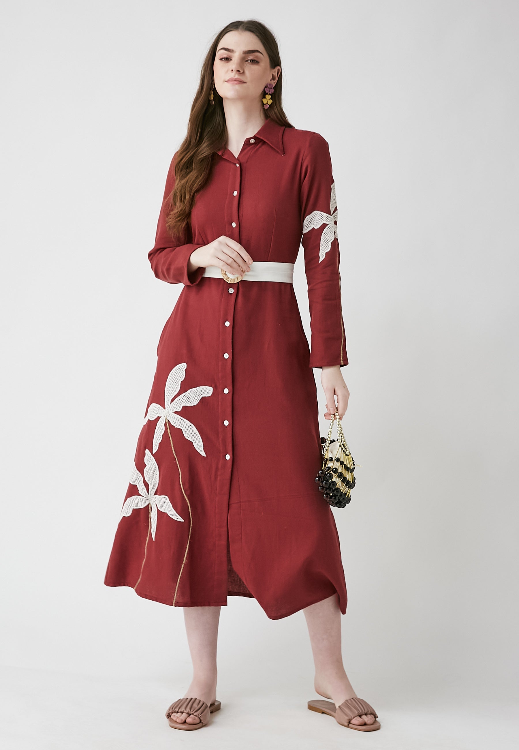 Vestido camisero Meadow Cherry