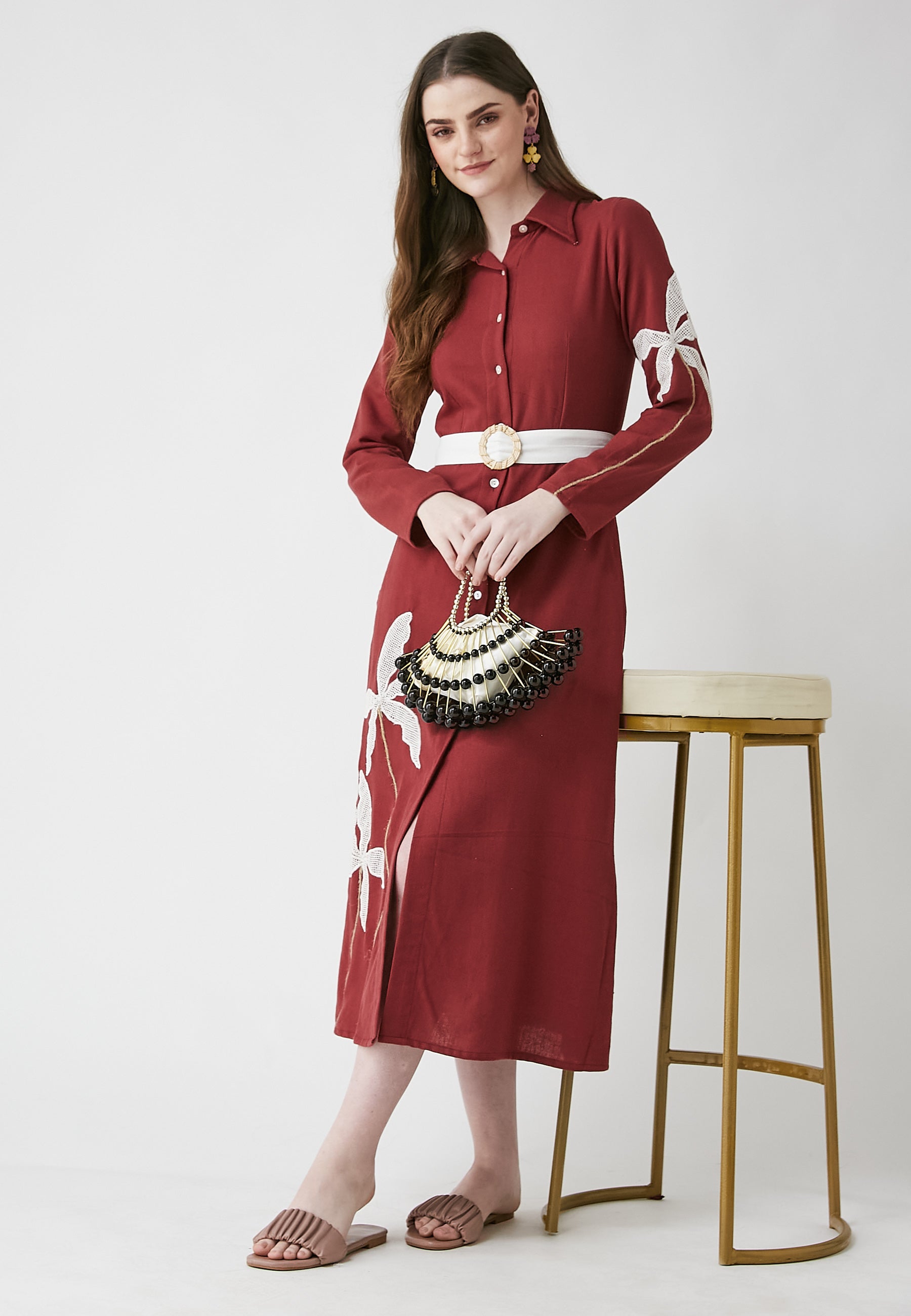 Vestido camisero Meadow Cherry