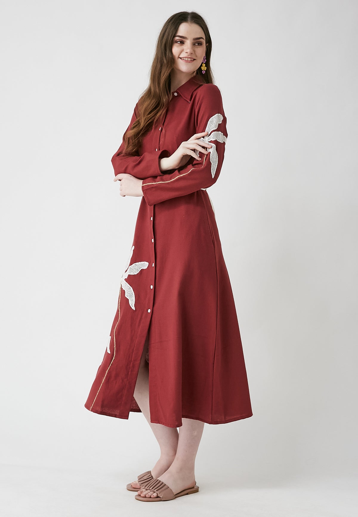 Meadow Cherry Shirt Dress