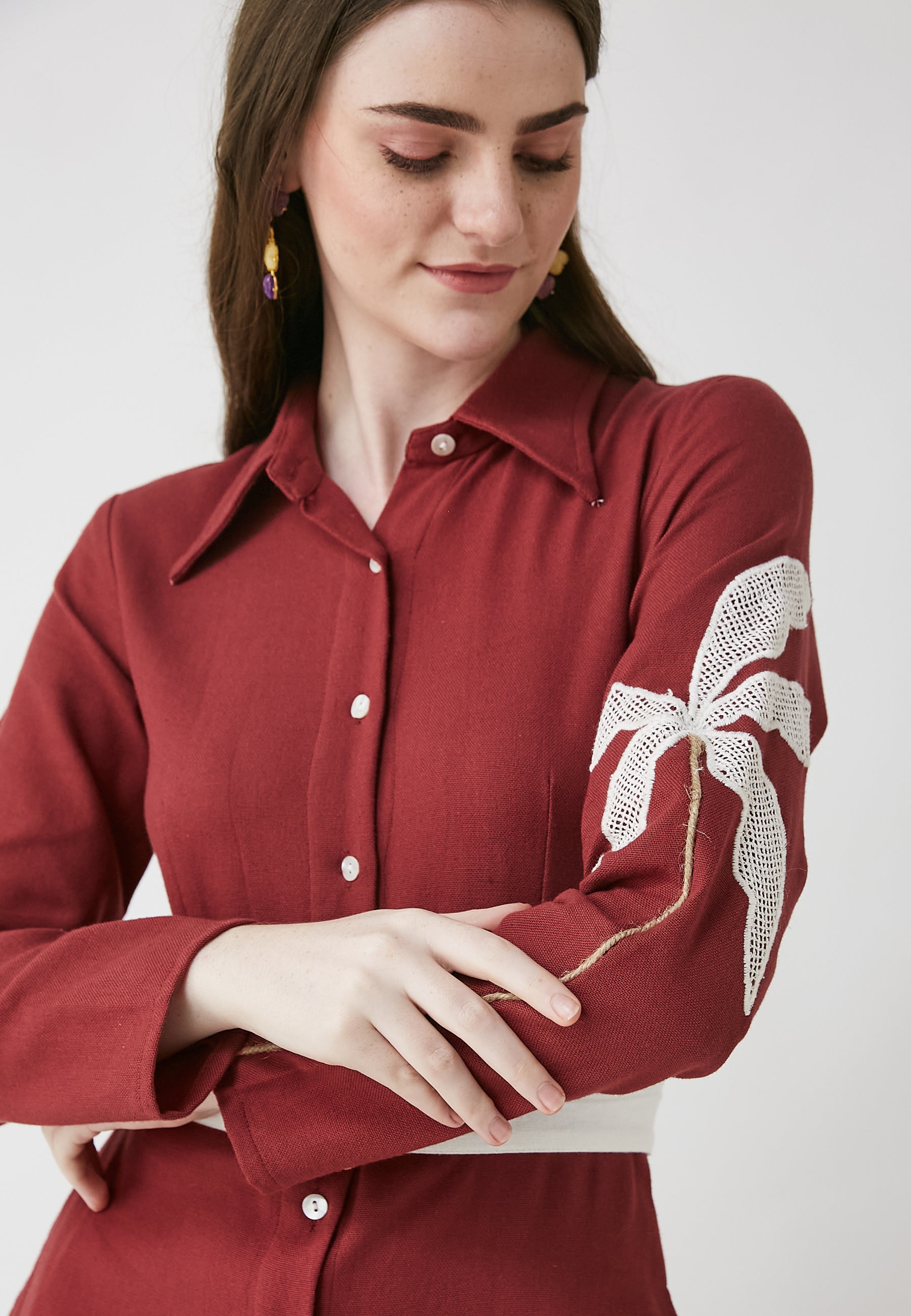 Vestido camisero Meadow Cherry