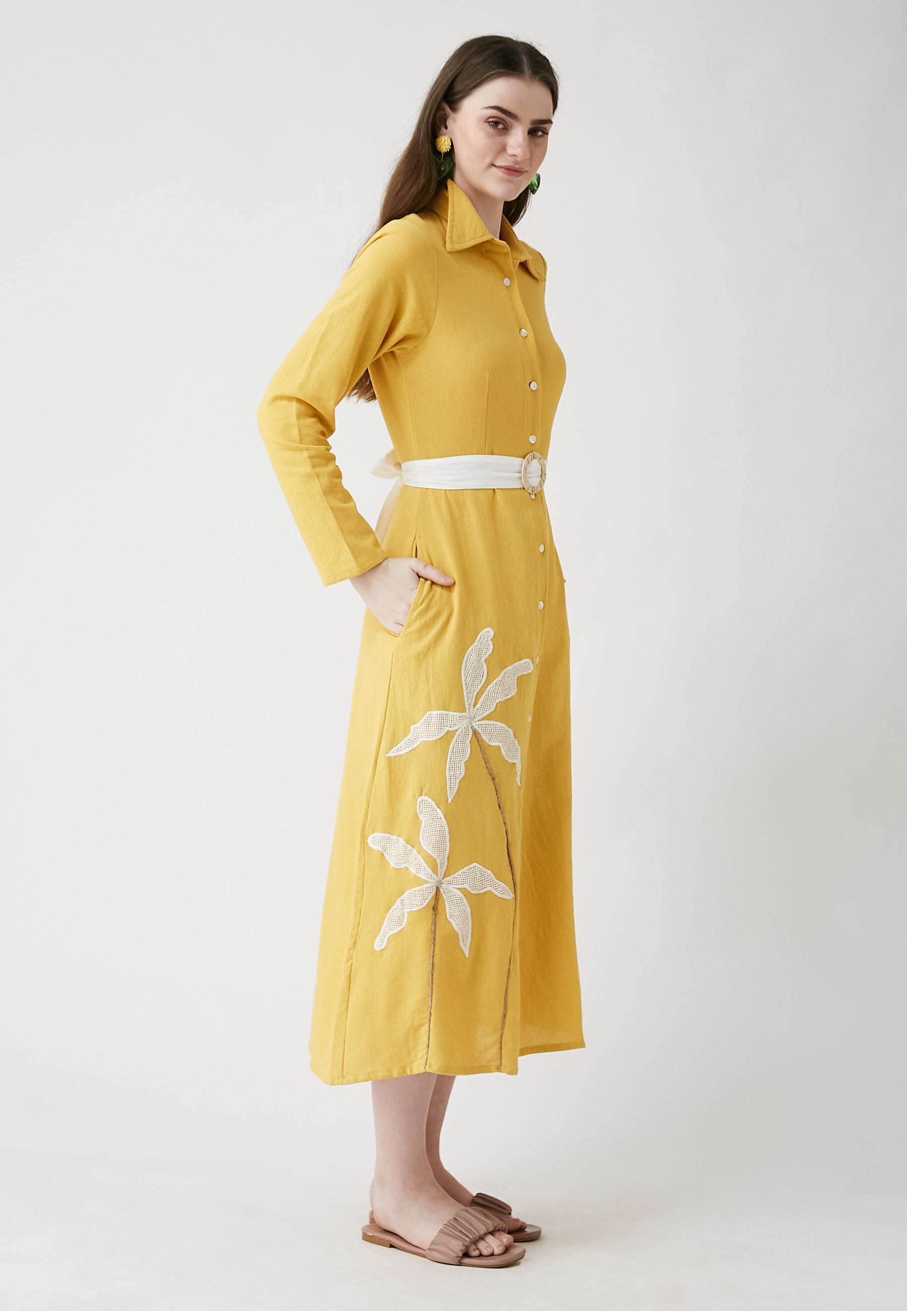 Vestido camisero Meadow Mango