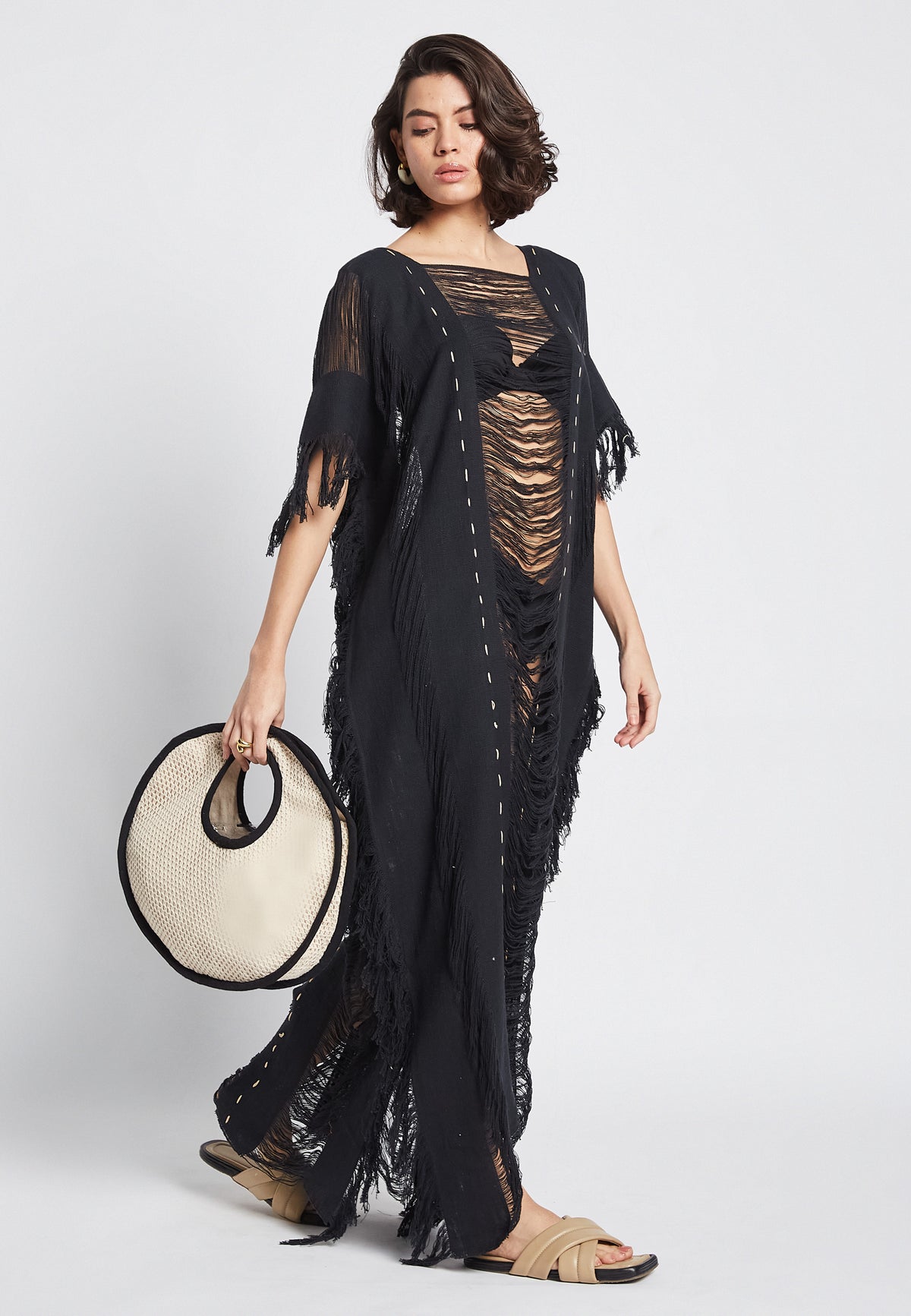 Orchid Black Poncho