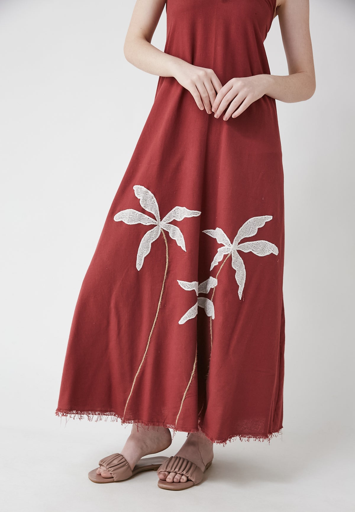 Tropical Long Cherry Dress