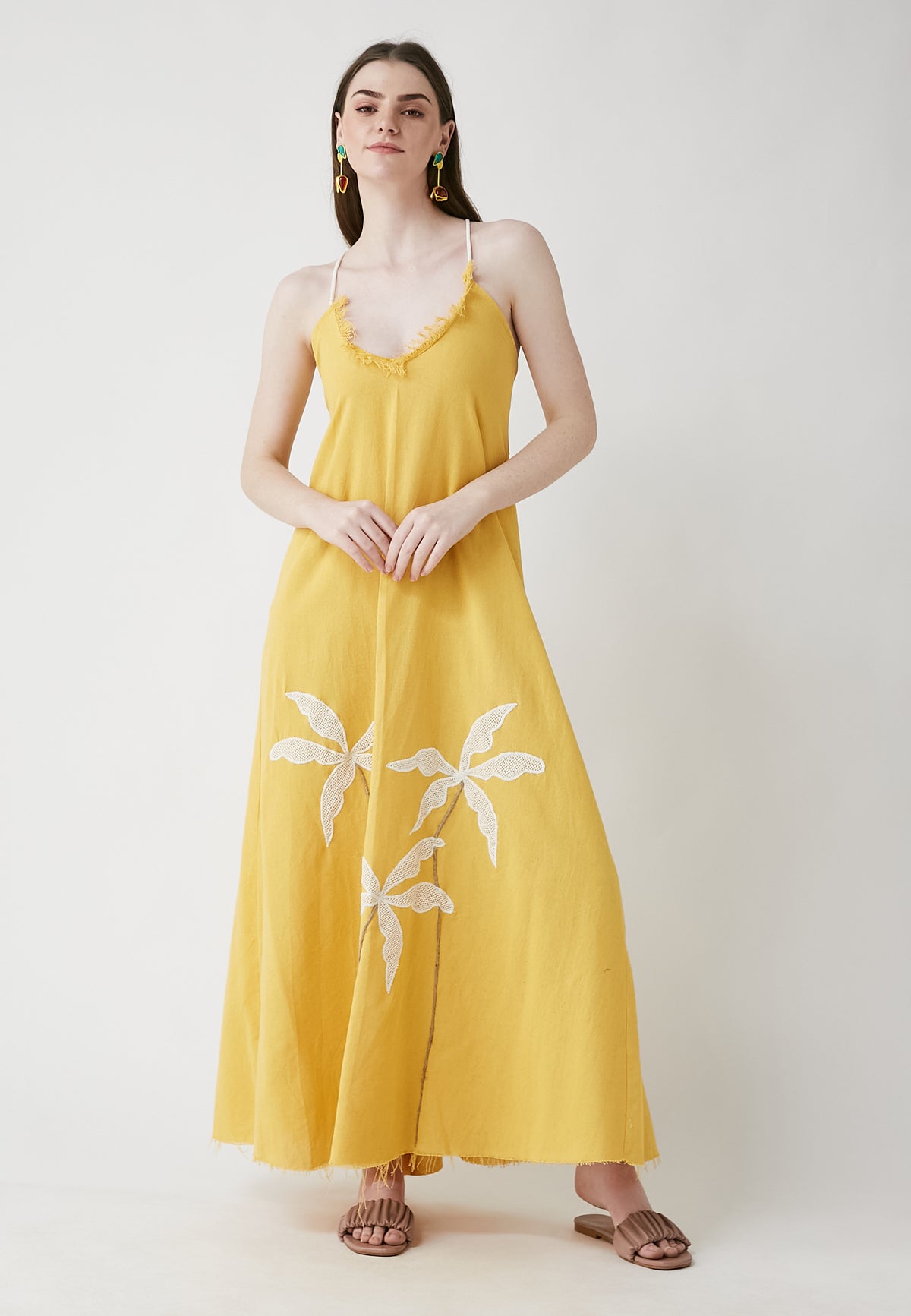 Tropical Long Mango Dress