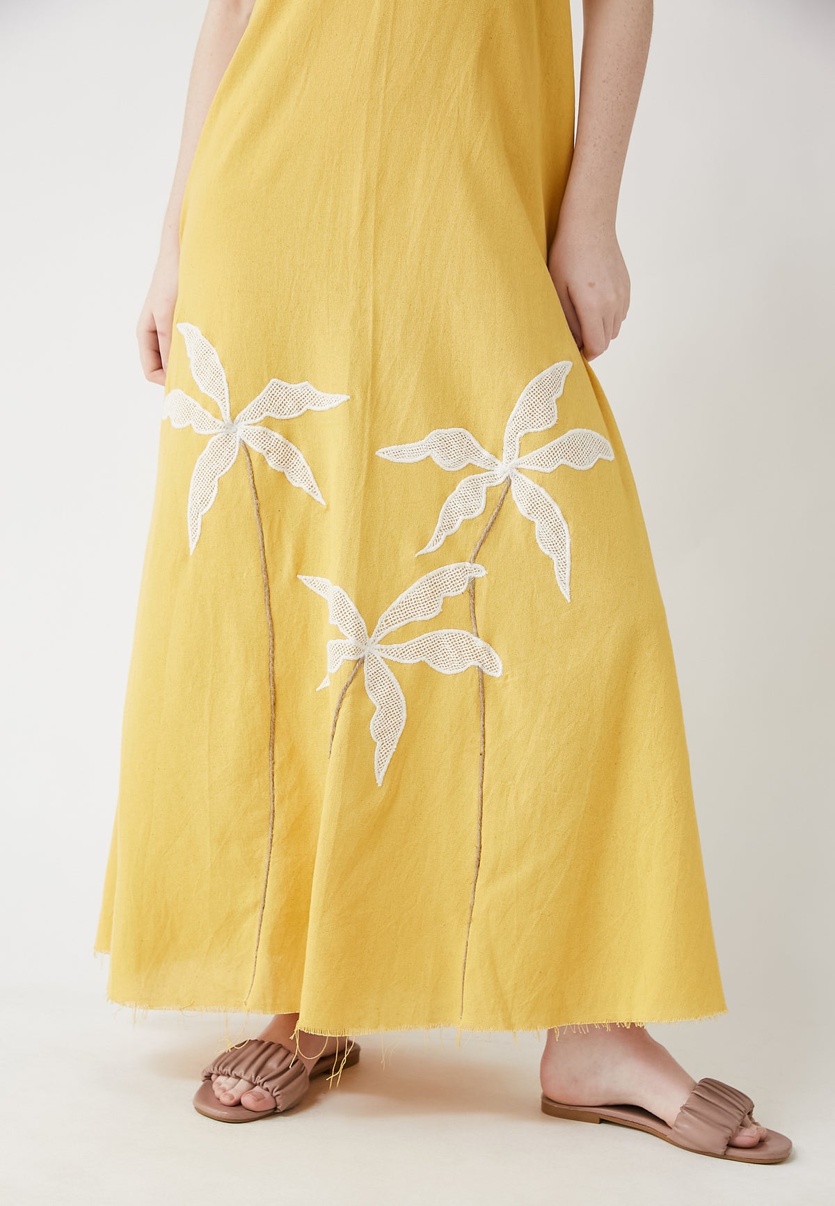 Tropical Long Mango Dress