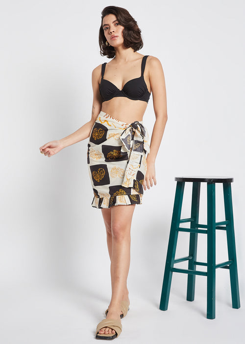 Shani Oyster Wrap Skirt