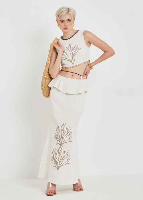 Riviera White Skirt