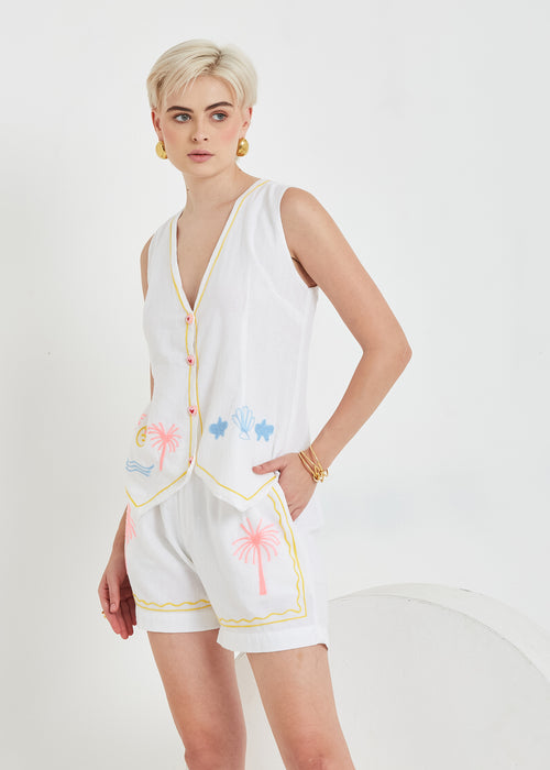 Mediterraneo hvide shorts