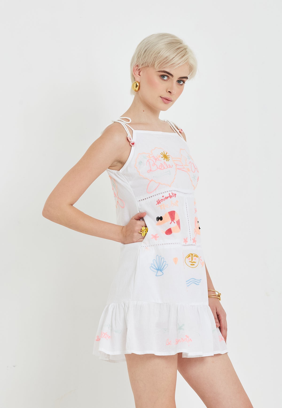 Vestido mareblu blanco