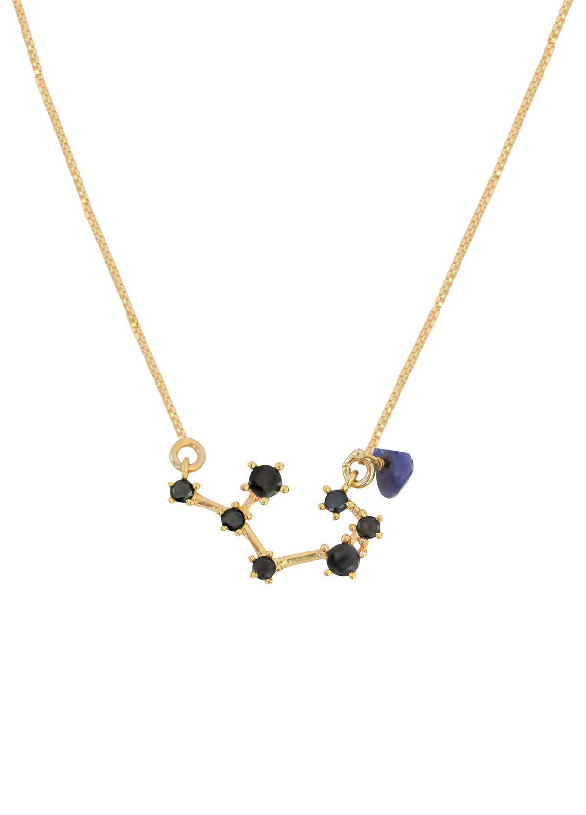 Constellation aquarius zodiac necklace bombay sunset