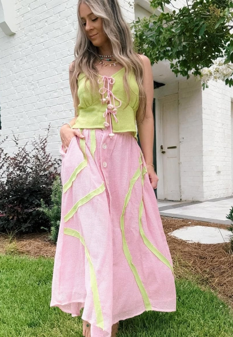 Ripple Pink Skirt