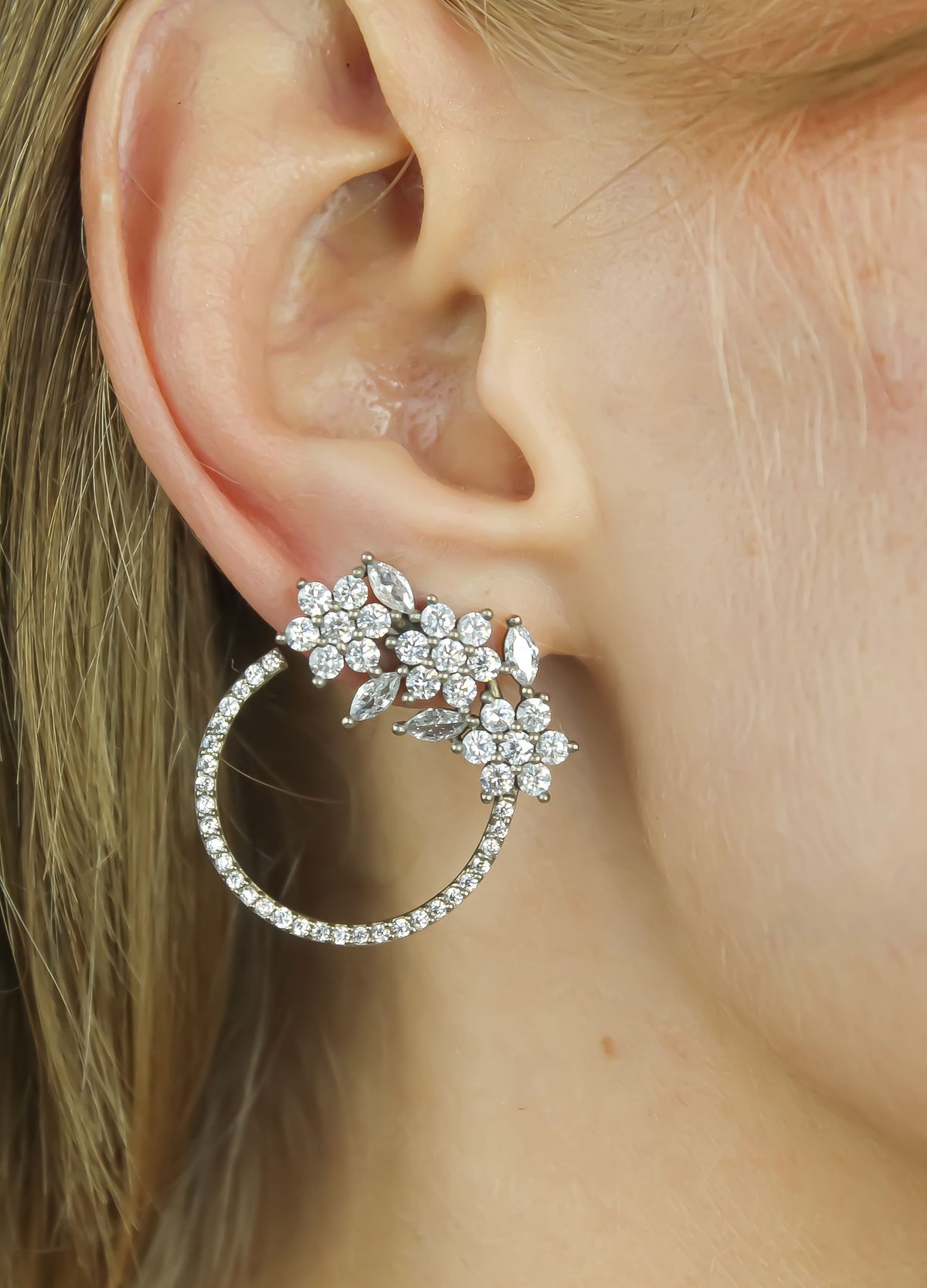 Silver salamander earrings bombay sunset