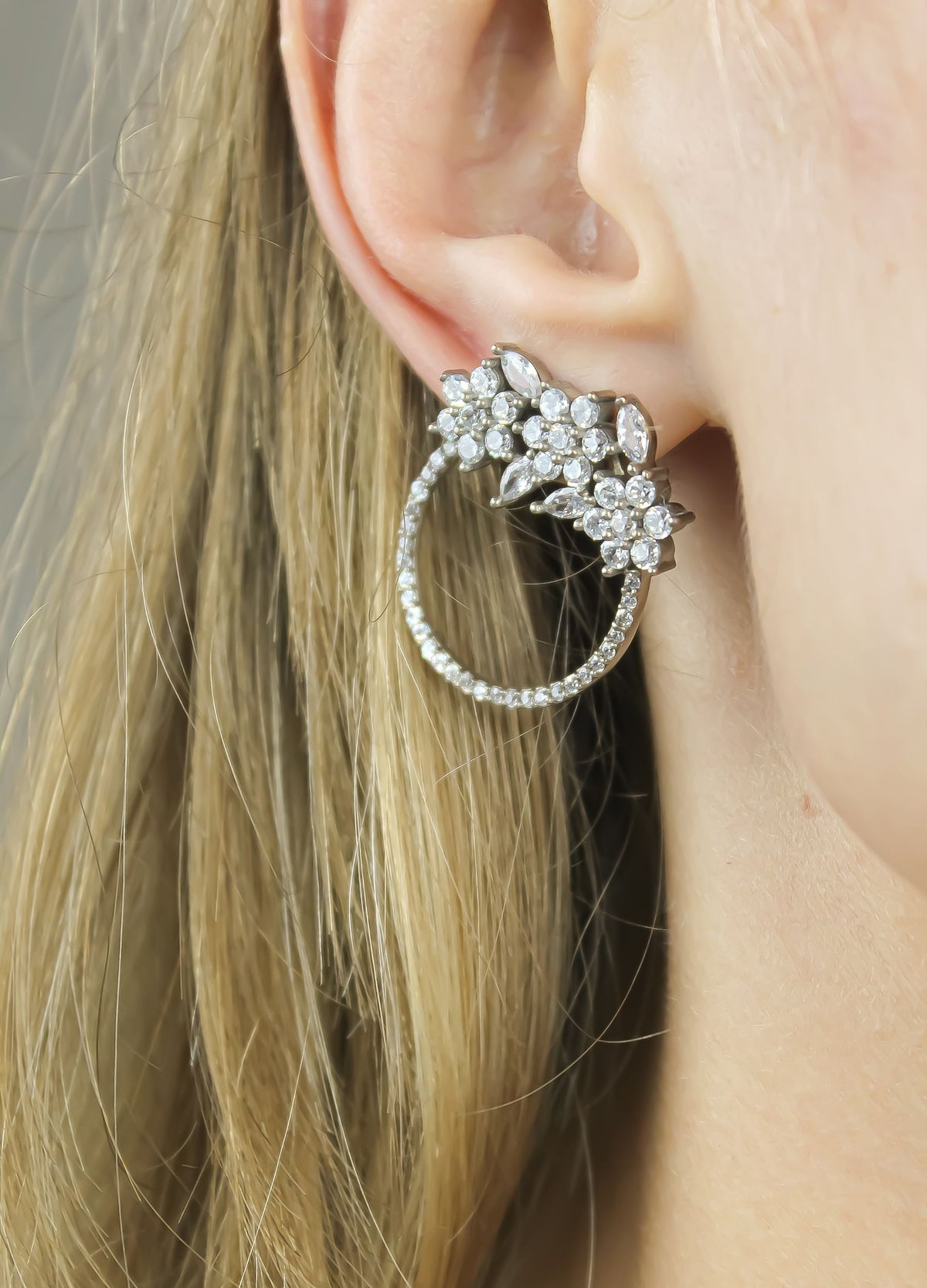 Silver salamander earrings bombay sunset
