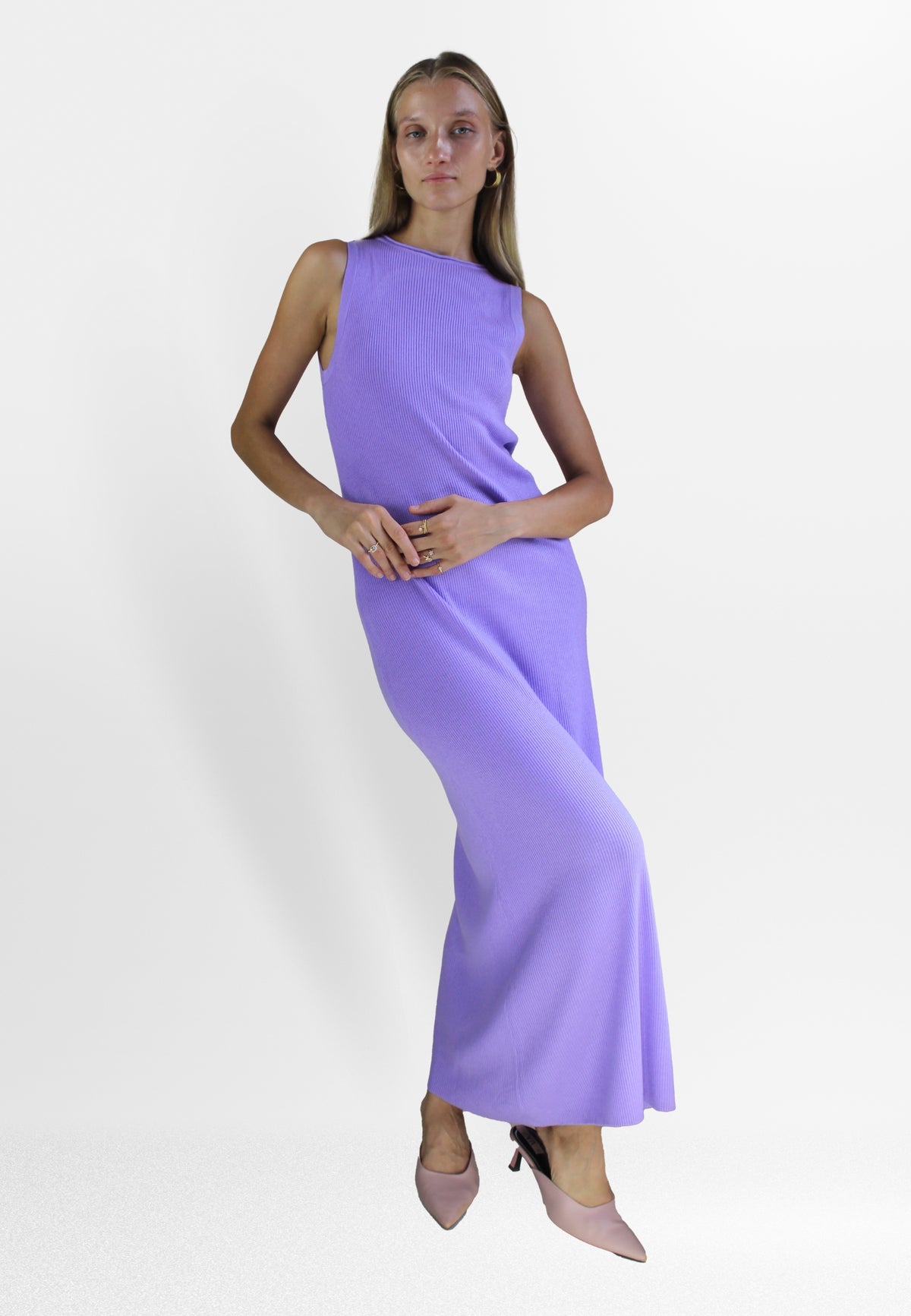 bella wool lavender dress Bombay Sunset