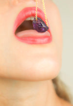Load image into Gallery viewer, cosmic raw stone necklace Bombay Sunset
