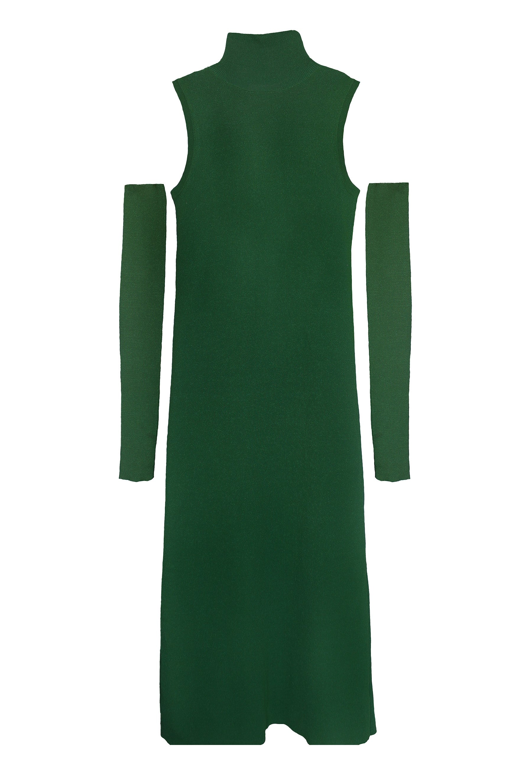 gigi wool green dress Bombay Sunset