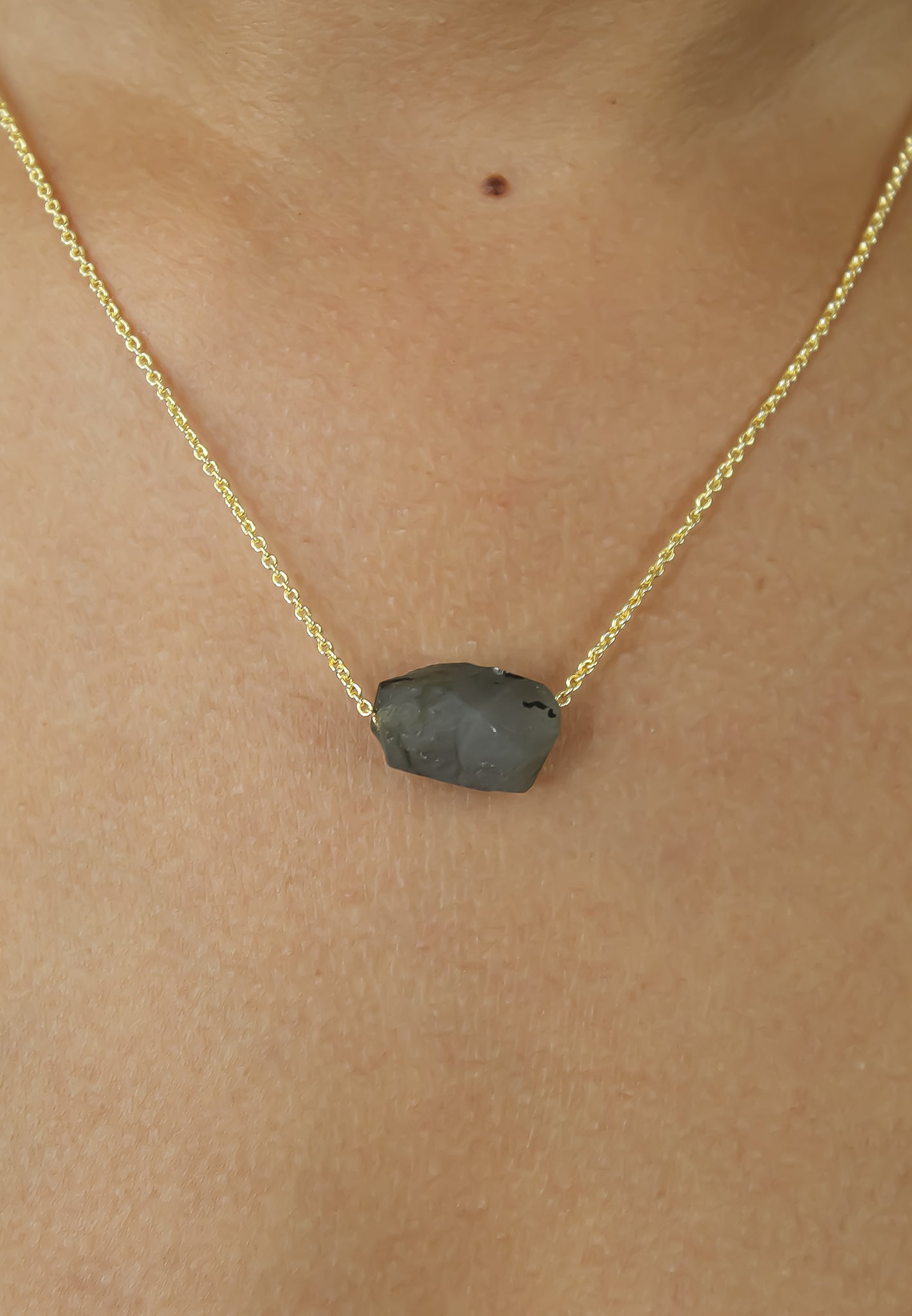 cosmic raw stone necklace Bombay Sunset