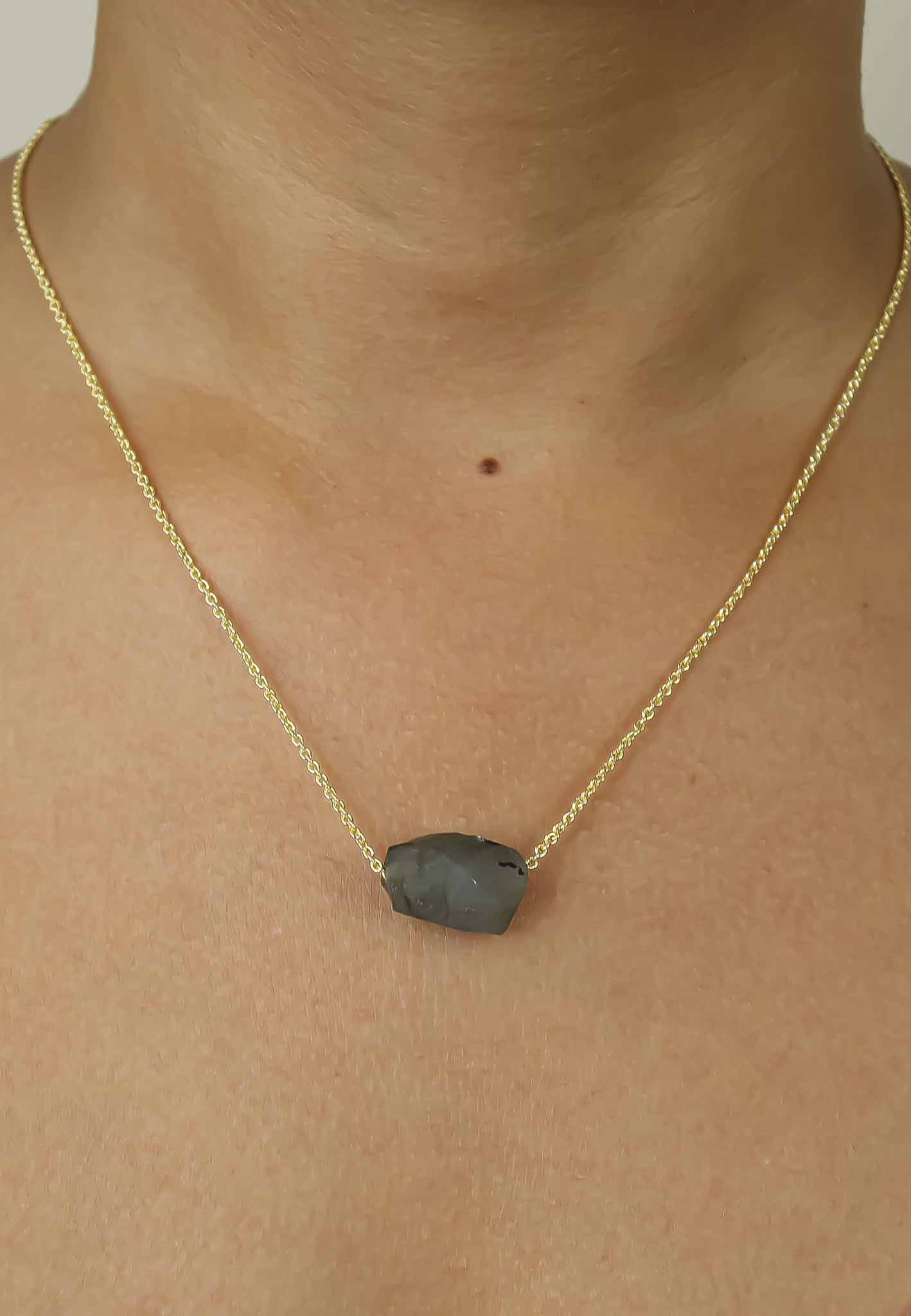 cosmic raw stone necklace Bombay Sunset