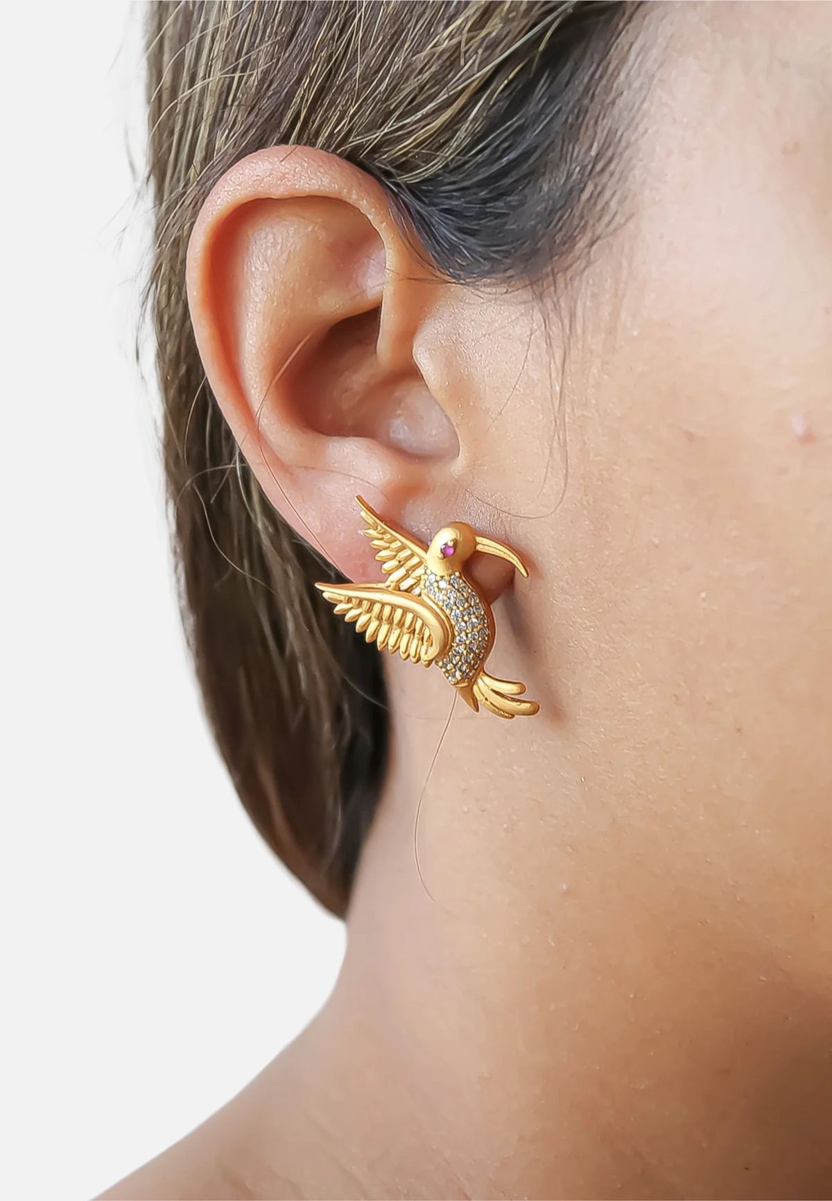 Amazonian hummingbird earrings