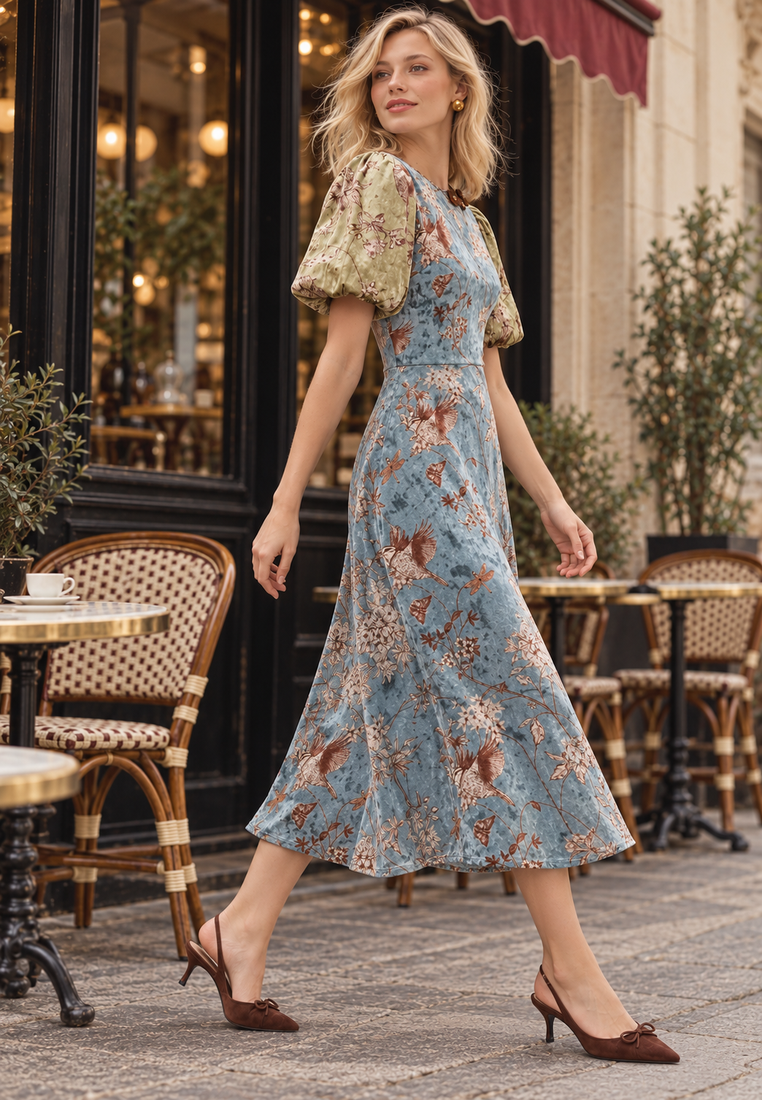 Bridgerton dress — parisian café close editorial — 20261010