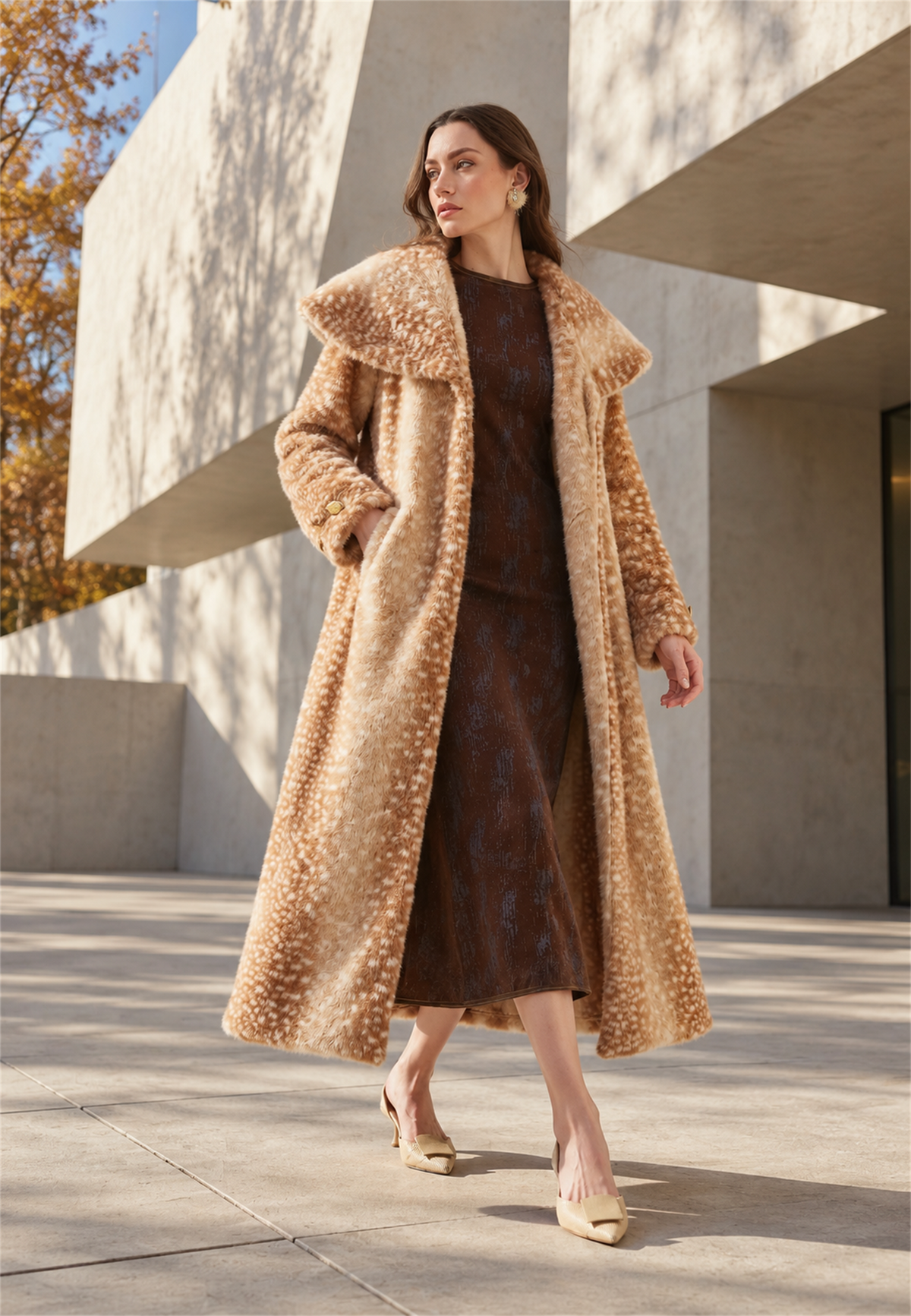 Bambi coat — full length editorial view