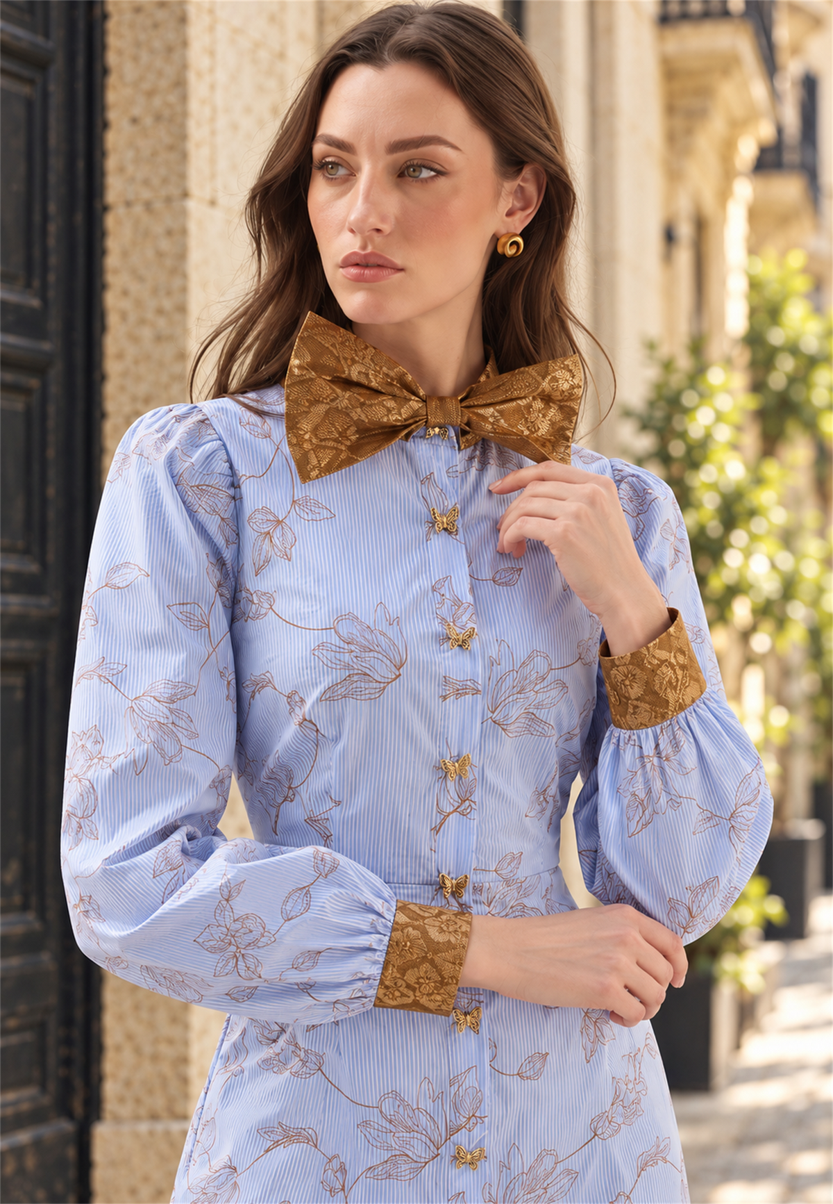 Erman dress — fabric and detail editorial view