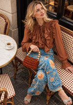 Load image into Gallery viewer, Fien Handbag — Parisian café overhead editorial — 20261010
