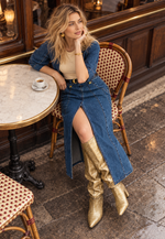 Load image into Gallery viewer, Lauren Skirt — Parisian café overhead editorial — 20261010
