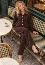 Bild in den Galerie-Viewer laden, Midnight Denim Pants — Parisian café overhead editorial — 20261010
