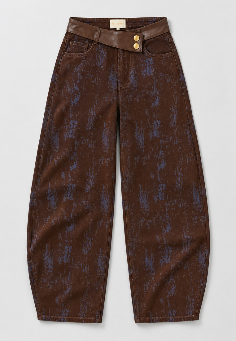 Midnight Denim Pants — Parisian café PR flat lay — 20261010