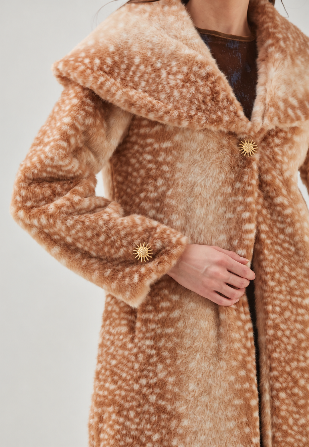Bambi Coat — original studio view 02 — production sun hardware integrated 20261011