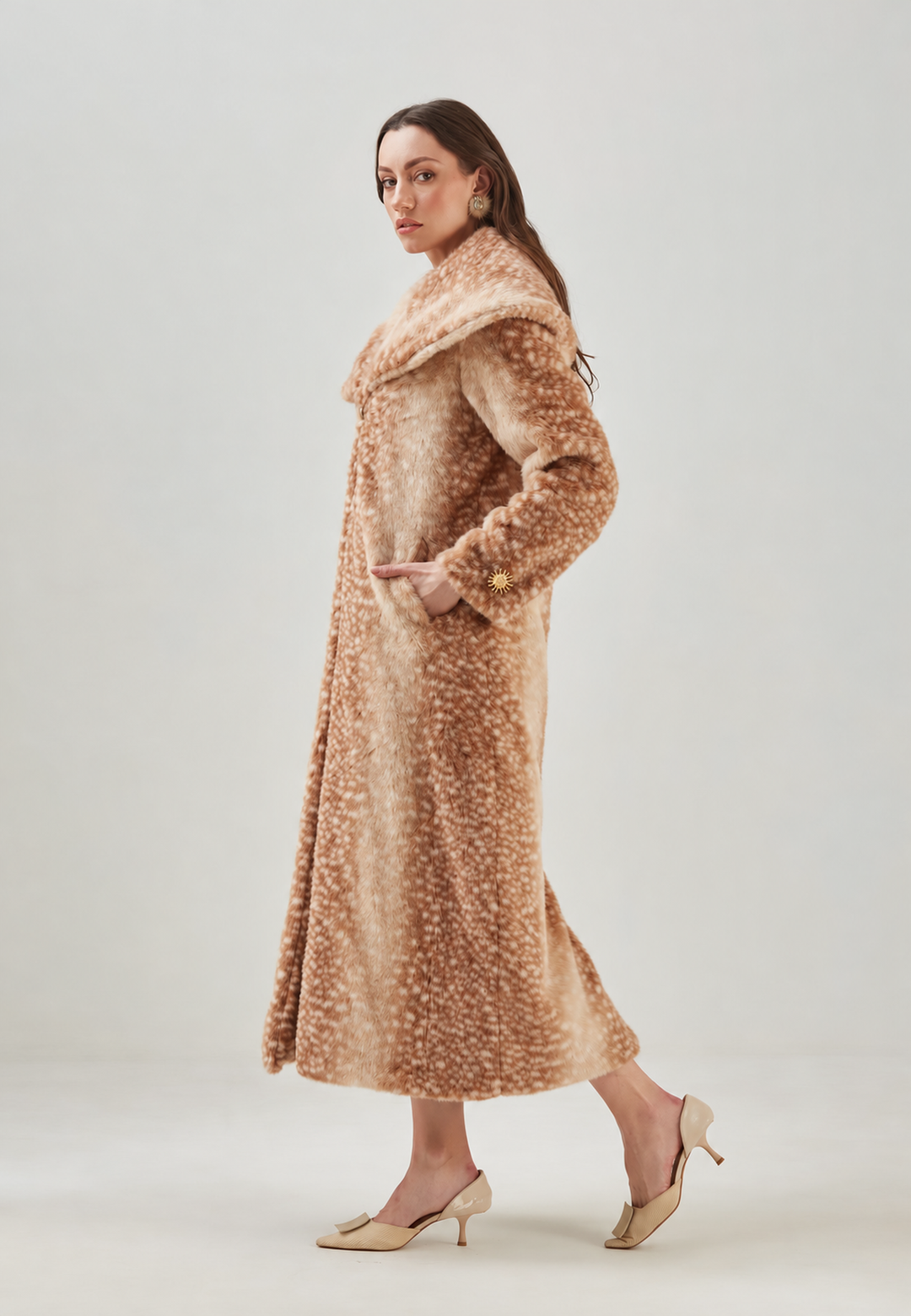 Bambi Coat — original studio view 09 — production sun hardware integrated 20261011