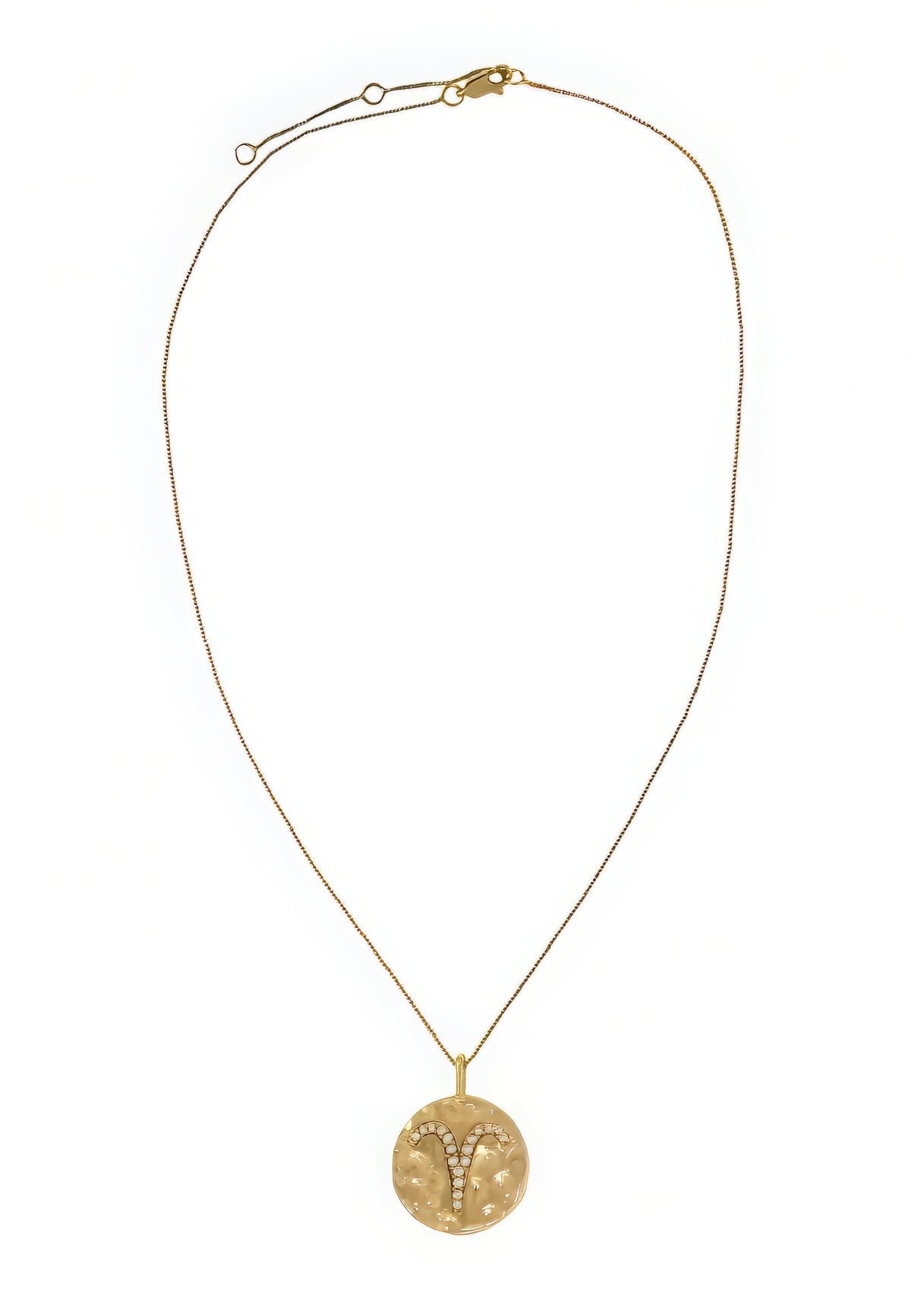 Stellar aries coin pendant bombay sunset