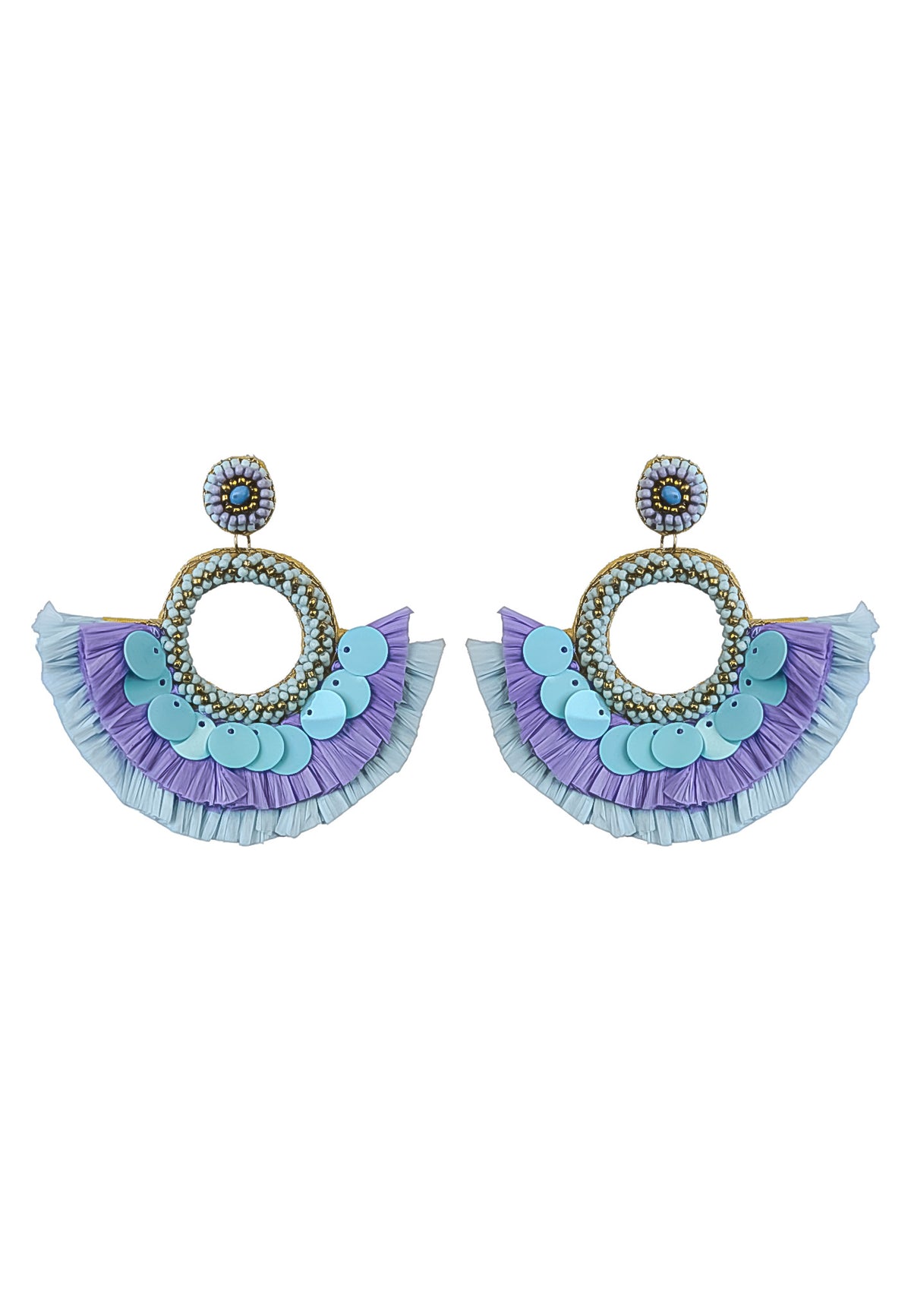 Anzio turquoise earrings bombay sunset