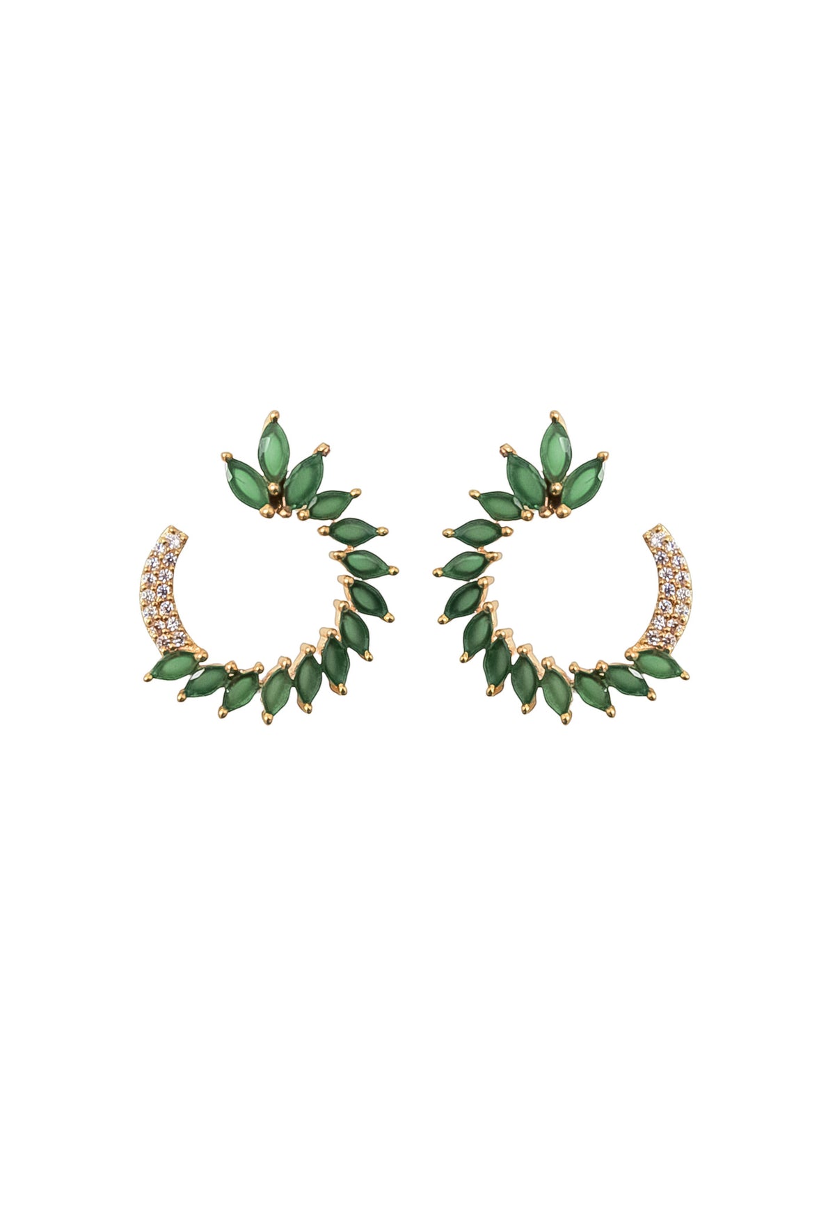 Golden viper earrings bombay sunset