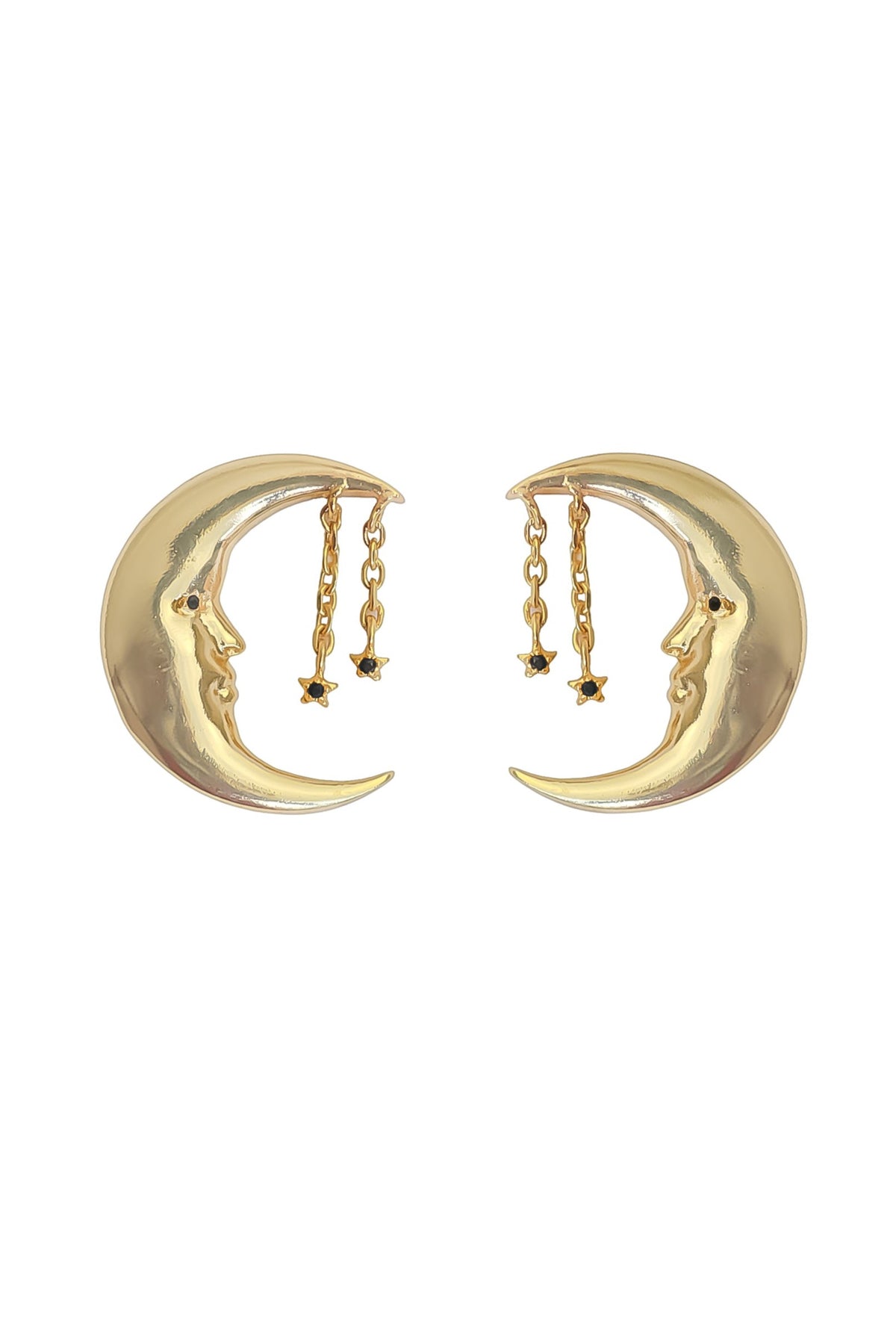Moon earrings bombay sunset