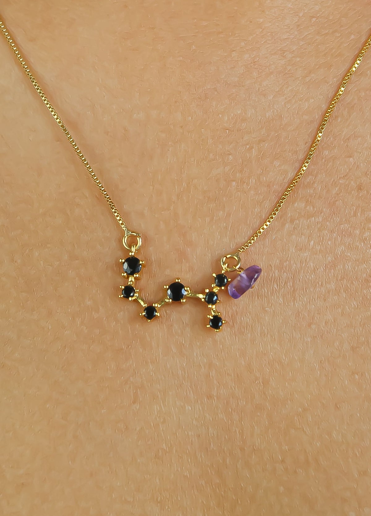 Constellation sagittarius zodiac necklace bombay sunset