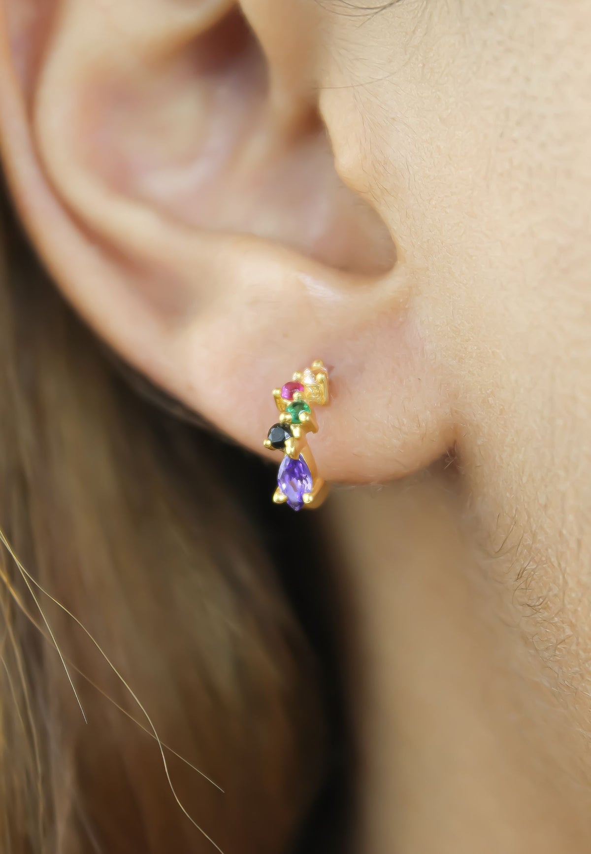 riccia earrings Bombay Sunset