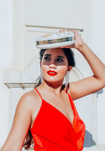 Carregar imagem no visualizador da Galeria, bolsa branca Mist Clutch Bombay Be Sunset
