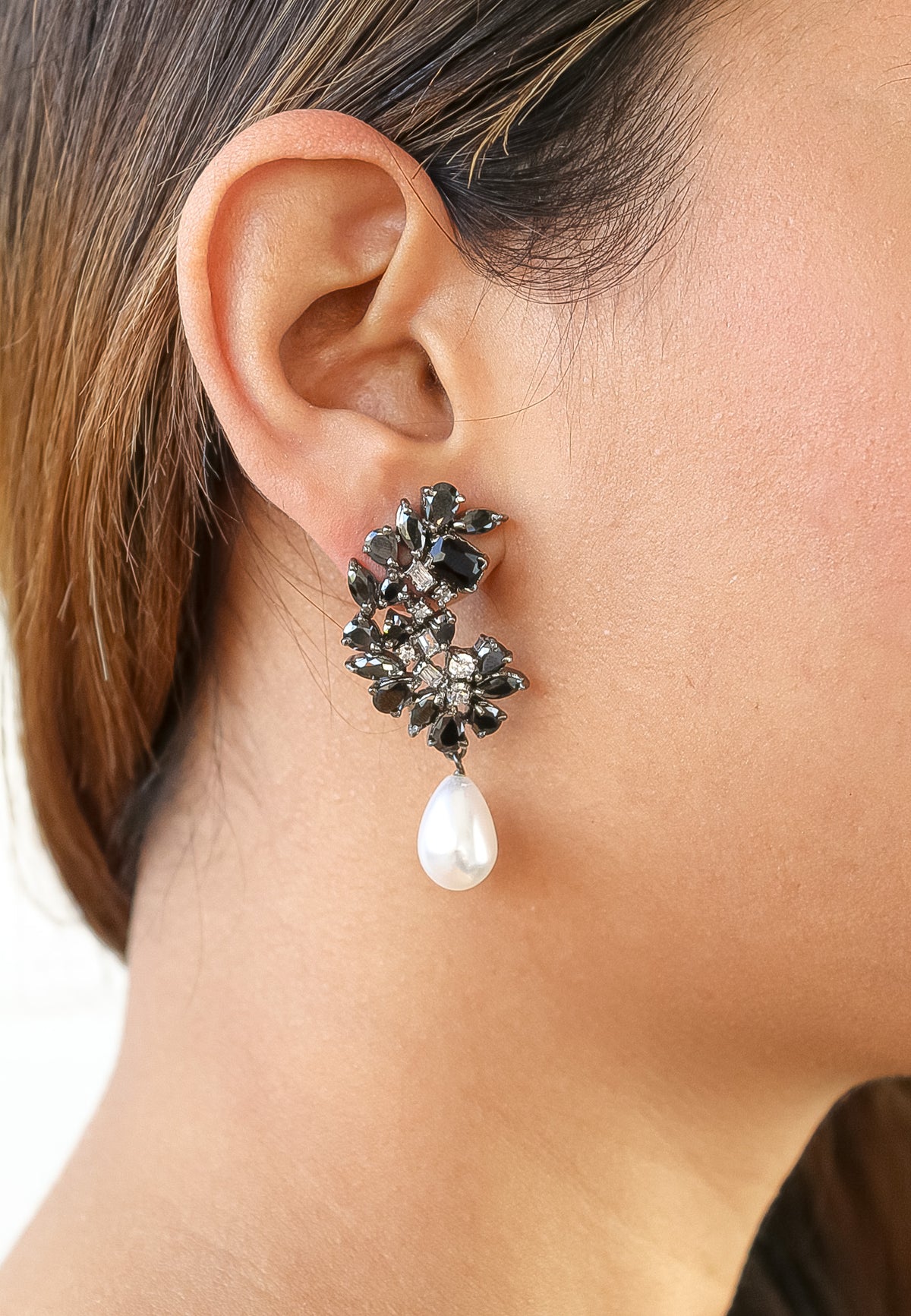 Frosty pearl earrings below 50 big bridal bride bridesmaid bombay sunset