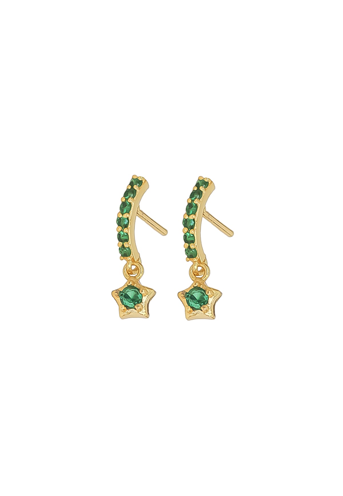Crescent moon star earrings bombay sunset