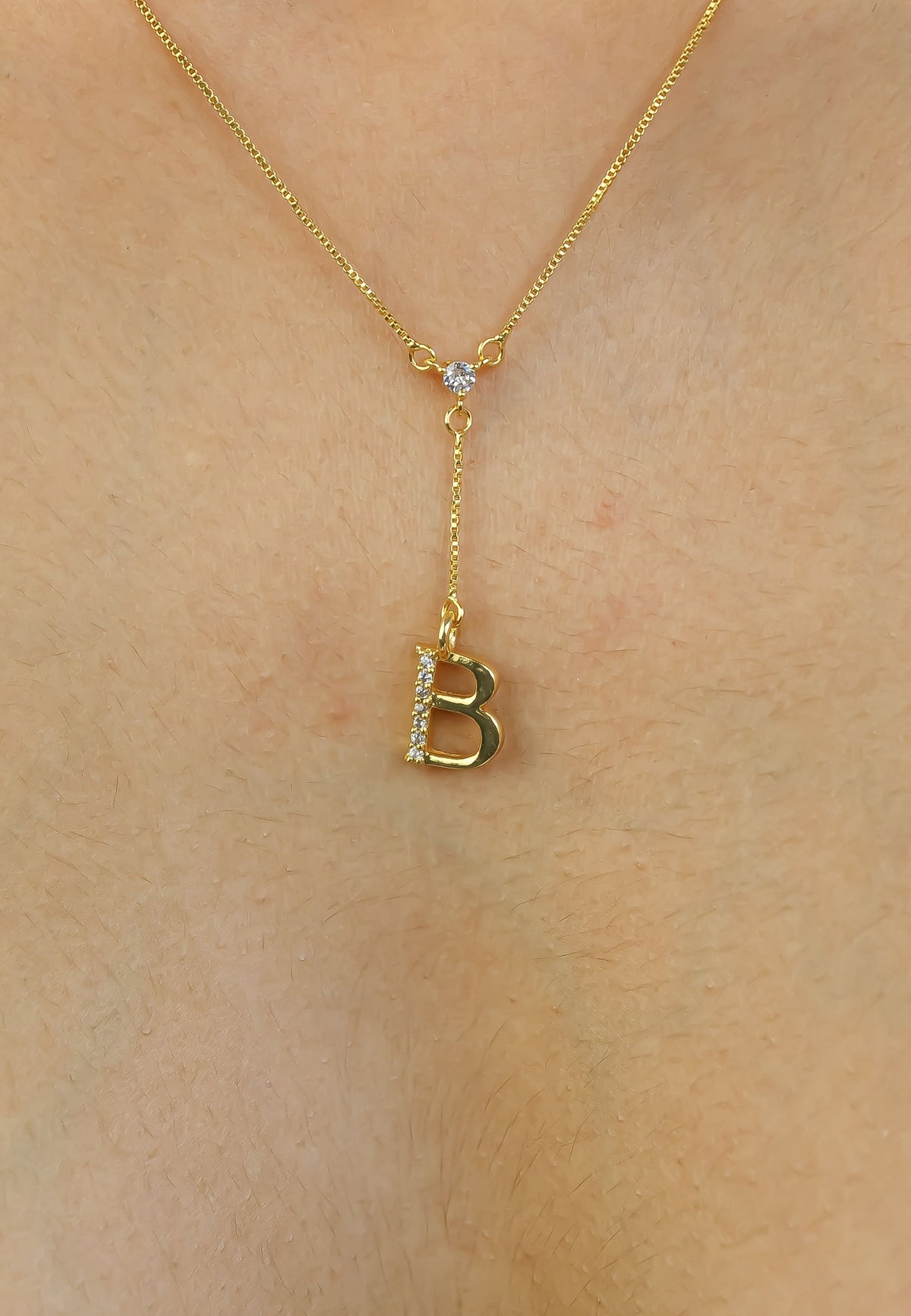 gold alphabet necklaces Bombay Sunset