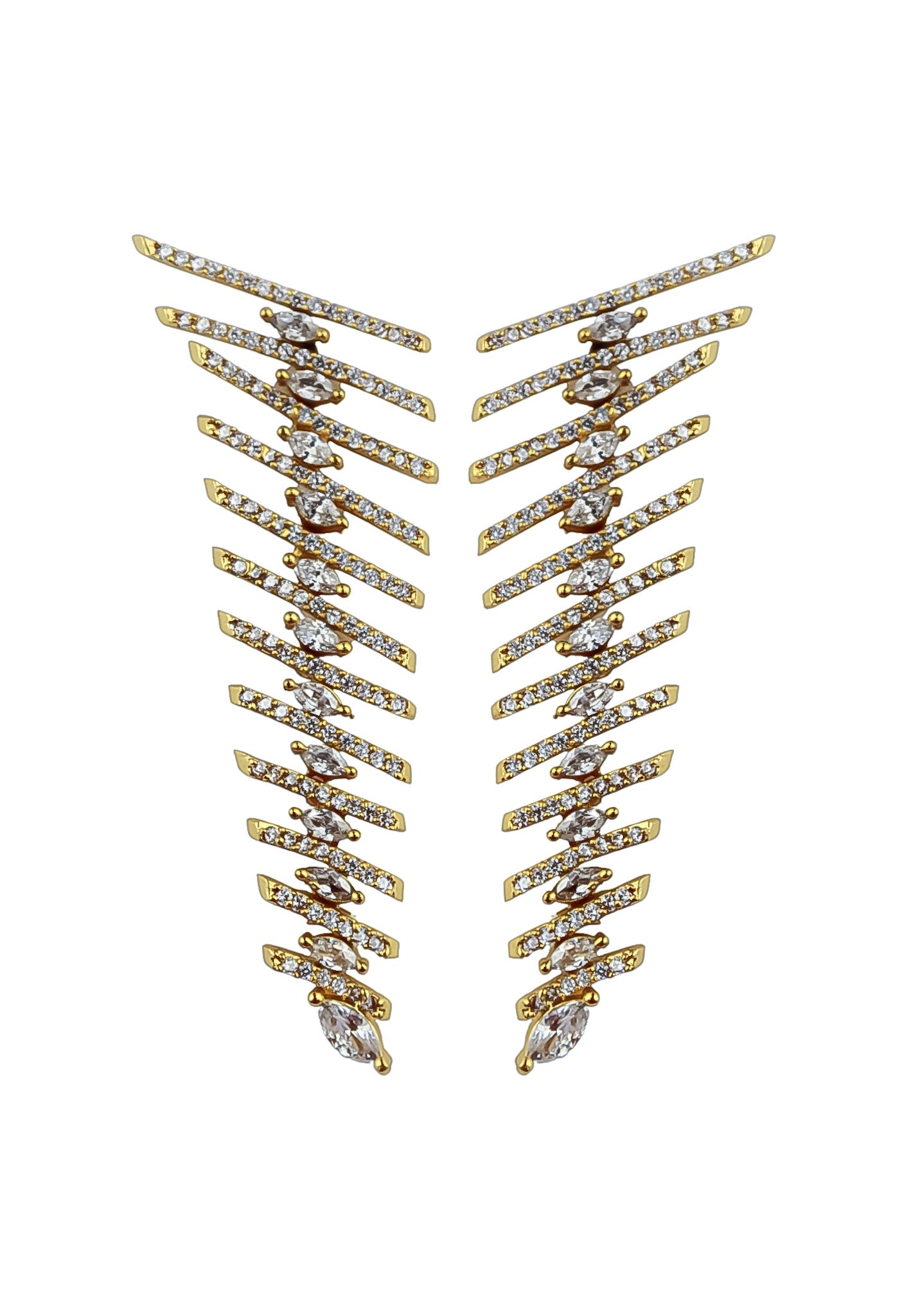 fishbone earrings Bombay Sunset