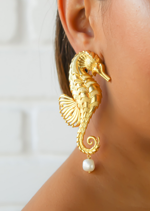 Seahorse Earrings Bombay Sunset