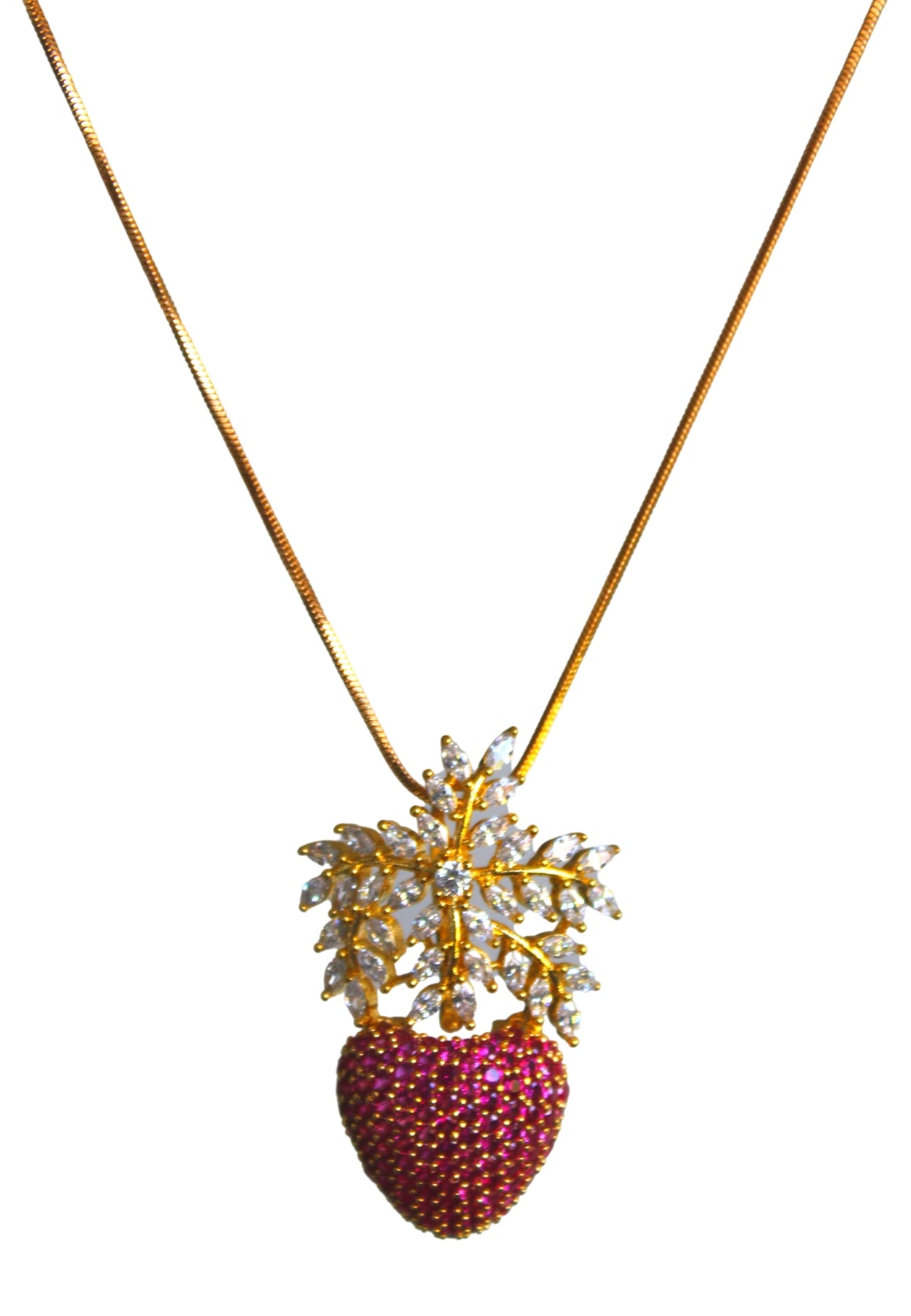 himalayan strawberry pendant necklace Bombay Sunset