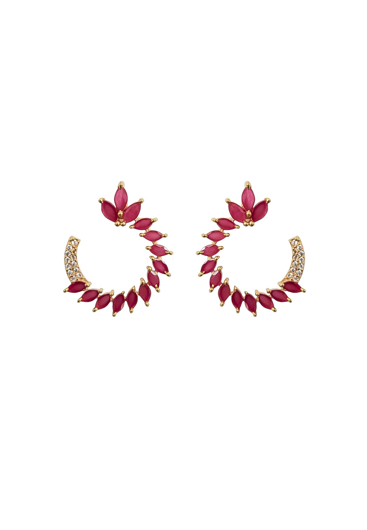 Golden viper earrings bombay sunset