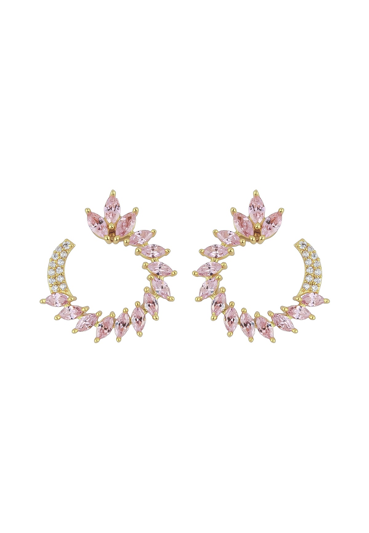 Golden viper earrings bombay sunset