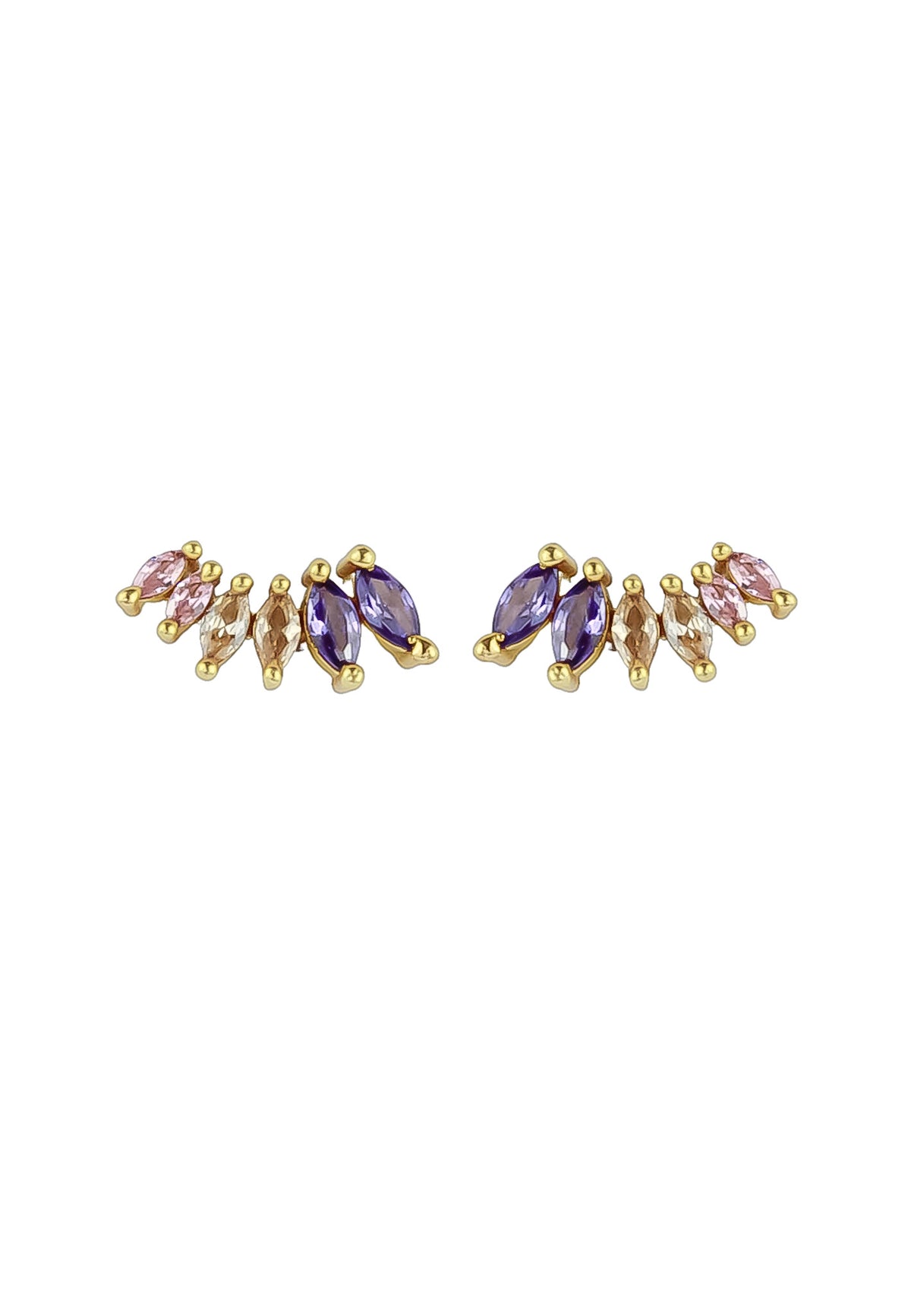 Stepping stone earrings bombay sunset